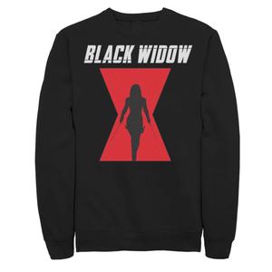 Мужской свитшот с логотипом и силуэтом Marvel Black Widow Licensed Character