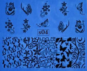 Водные наклейки для ногтей - № S04, Raisin