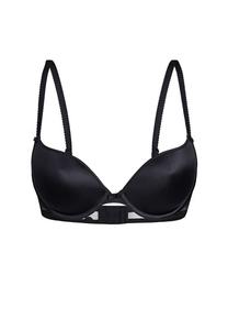 Бюстгальтер пуш-ап сетка в горошек Sassa, черный