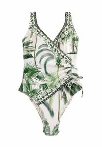 Купальник Next RUCHED SIDE SHAPE ENHANCING , Ecru Palm/Beige