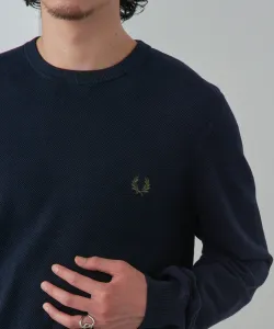 FRED PERRY/Джемпер с пике/Хлопковый трикотаж с круглым вырезом от Fred Perry