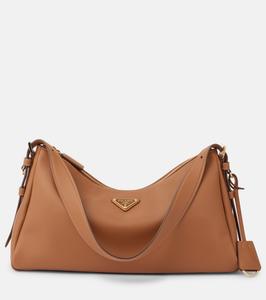 Aimée средняя кожаная сумка через плечо Prada, Caramel