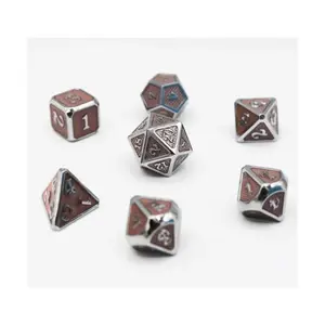 Поликомплект - сетка цвета шампанского (7), Dice Sets - Metal (Foam Brain Games)
