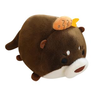 Милый выдра с пищащим звуком плюшевая кукла высота 20cm/30cm/40cm Tranquility and elegance, Coffee