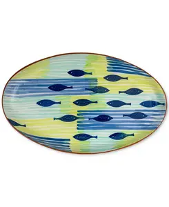 Овальное блюдо Costa azul pescador Euro Ceramica, blue