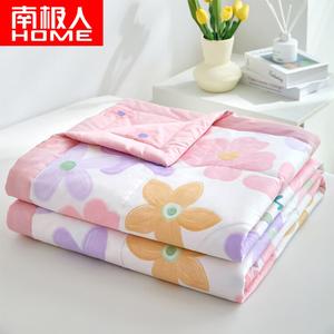 Antarctic Летнее одеяло из хлопка 150х200 см, легкое, с цветочным принтом, цвет светло-розовый