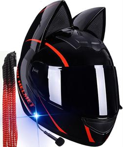 Шлем TBTBZXCV с кошачьими ушками, черный