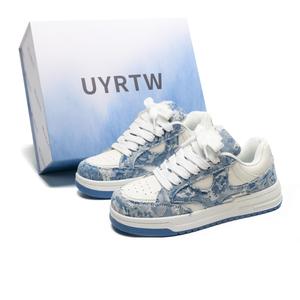 Высокие для увеличения роста устойчивые к истиранию легкие нескользящие низкие матерчатые туфли unisex UYRTW, синий