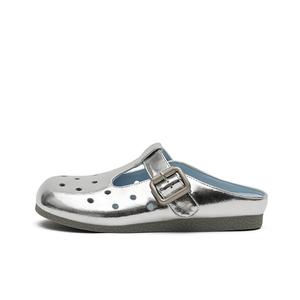 Женские сандалии с вырезами, и нескользящие, с закрытым носком MASOOMAKE, Tin Foil Silver