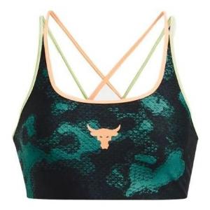 Бюстгальтер (WMNS) Under Armour Project Rock Crossback Sports Bra 'Green Black'