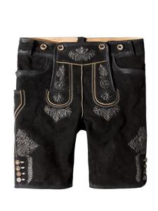 Stockerpoint Кожаные брюки "Beppo 4" в черную крапинку