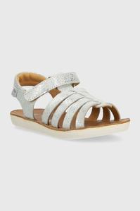 Детские замшевые сандалии Shoo Pom, серебряный