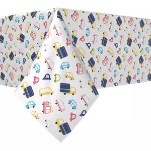 Квадратная скатерть, 100% полиэстер, 70x70 дюймов, машинки с героями мультфильмов.