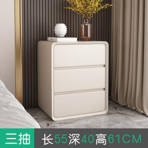 Mikemijia Комод 50х40х61 см для спальни и гостиной из массива дерева с запеченной краской, 3 ящика, полностью собран