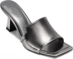 Женские сабо с квадратным носком на каблуке DKNY Kailyn, металлик