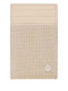 Фактурный картхолдер с логотипом Giorgio Armani, бежевый