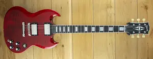 Gibson Custom M2M SG Custom с фигурной верхней декой, Red Tiger CS302653