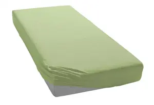 Элегантные приталенные простыни "Мако-Джерси", высокое качество с содержанием эластана Elegante 90-100х200-220 см, 1 шт., оливковый
