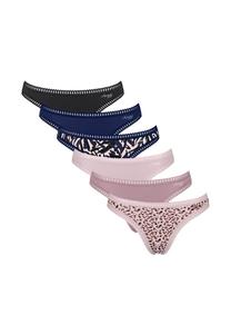 Стринги 6 шт. в упаковке - go crush string c6p трусы стрейч хлопок Sloggi, мультиколор