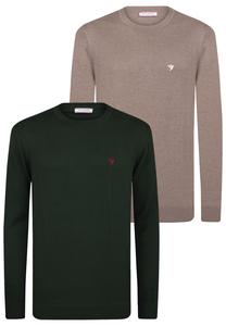 Felix Hardy Свитер в светло-коричневом и темно-зеленом цветах