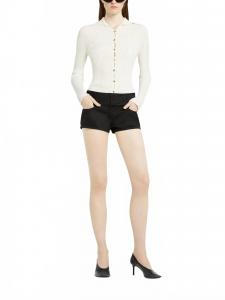 Светящийся кардиган с ребрами в наследии белый Courreges