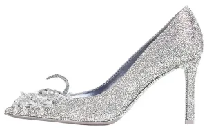 Jimmy Choo Тонкие каблуки на шпильке 8,5 см, женские, серебристые