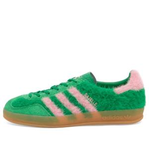 Кроссовки Gazelle для дома Adidas, зеленый, glow розовый & gum