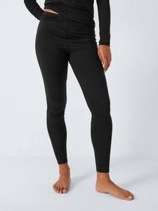 Выделяющие тепло блестящие леггинсы John Lewis, черный