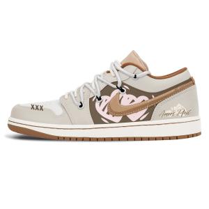 Баскетбольные кроссовки Air 1 Vintage Men Low-Touch Pink Jordan, цвет Linen