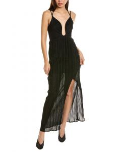 Платье макси с кристаллами SUBOO, черный