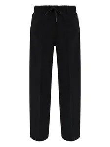 Спортивные штаны с логотипом и кулиской Moncler Grenoble, черный