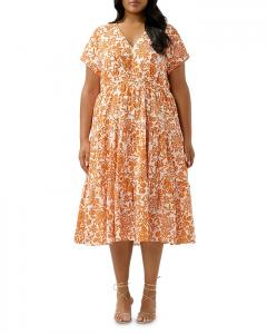 Платье миди Cote d'Azur Estelle Plus, оранжевый