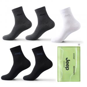 Набор мужских носков Crew Jeep, черный 2+темно-серый 2+белый