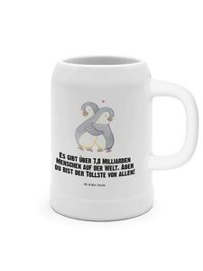 Пивная кружка с изображением пингвина и надписью, белого цвета Mr. & Mrs. Panda