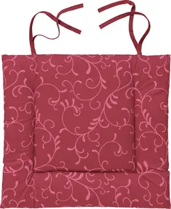 Подушка на стул "Essen" с завязками, бордовая, 38x41 см Erwin Müller