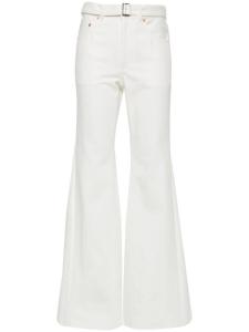 Расклешенные джинсы средней посадки sacai, белый
