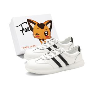 Нескользящие, износостойкие, легкие, увеличивающие рост низкие кроссовки для скейтбординга, женские, экрю/черные FOXER, Ecru/Black