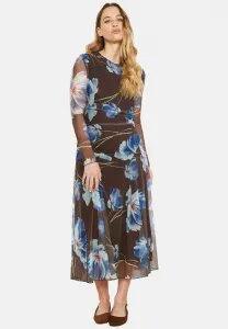 Струящееся повседневное платье с цветочным принтом Lolaliza, Brown Dark Chocolate