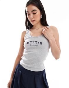 Жилет Superdry Athletic Essential с графическим принтом серого меланжевого цвета