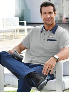 Рубашка с короткими рукавами из светло-серого меланжа WITT WEIDEN