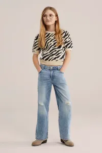 Вязаная базовая футболка We Fashion, Beige