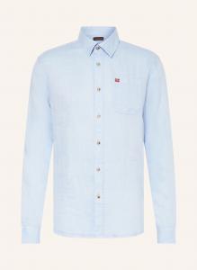 Льняная рубашка g-linen ls regular fit Napapijri, голубой