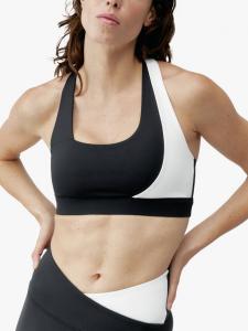 Двухцветный спортивный топ Born Living Yoga, Black/White Chalk