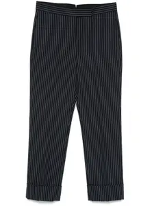 Брюки в тонкую полоску THOM BROWNE, синий