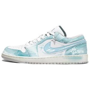 Jordan Кроссовки Air 1 Monsoon Cushioning Low top Vintage Basketball Unisex Blue Green