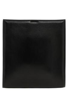 Кожаный наплечный ремень JIL SANDER, черный