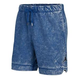 Шорты men's solid color washed drawstring knit shorts france blue Air Jordan, мультиколор