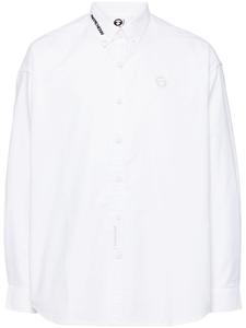 AAPE BY *A BATHING APE рубашка с логотипом, белый