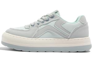 TUOPIN Повышающие рост скейтерские туфли устойчивые к истиранию дышащие нескользящие низкие унисекс мятно-зеленые (улучшенные, с усовершенствованной стелькой)