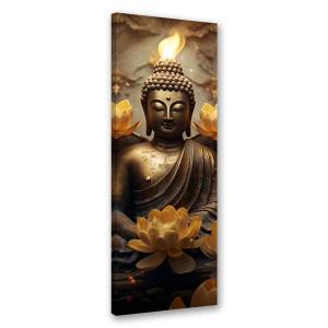 Картина арт-принт KUNSTLOFT Buddha and Lotus Flower 3, золотой